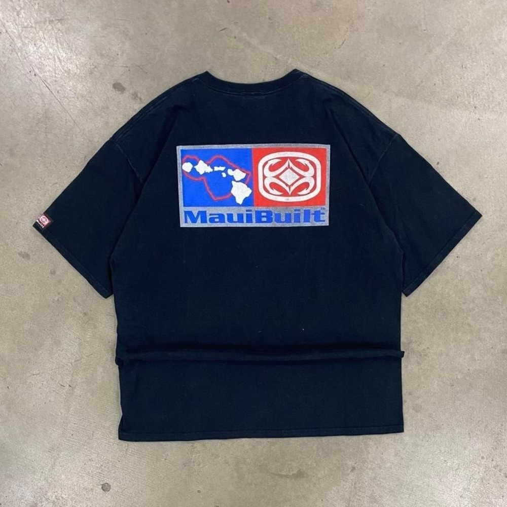 Vintage Y2K Maui Built Surf Hawaii T-Shirt Size XXL